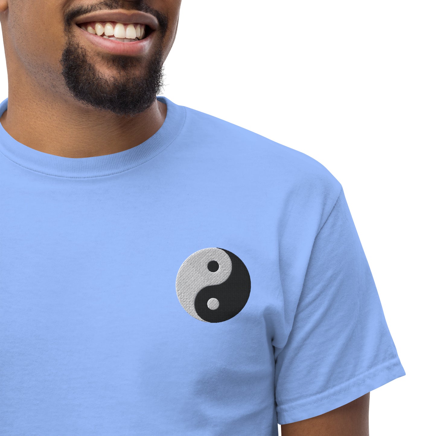 Men's Embroidered Yin and Yang Tee