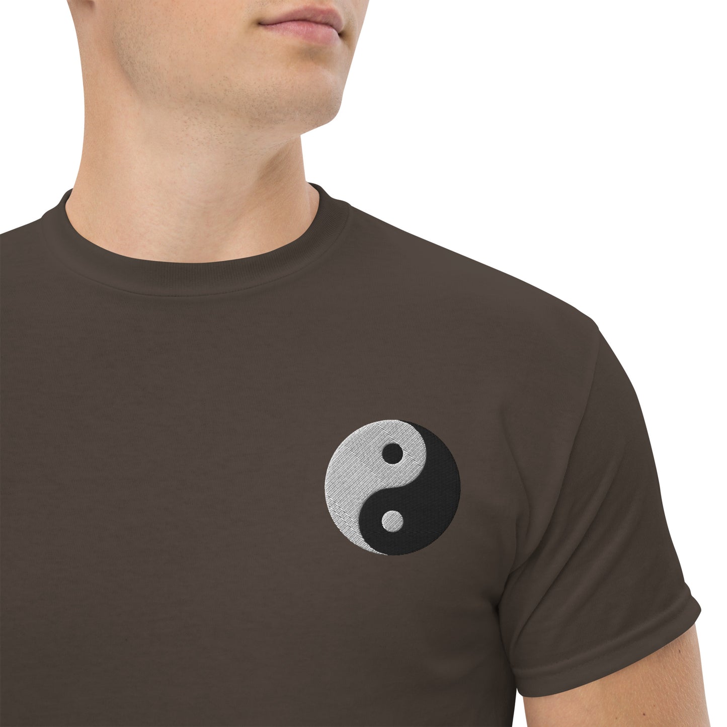 Men's Embroidered Yin and Yang Tee