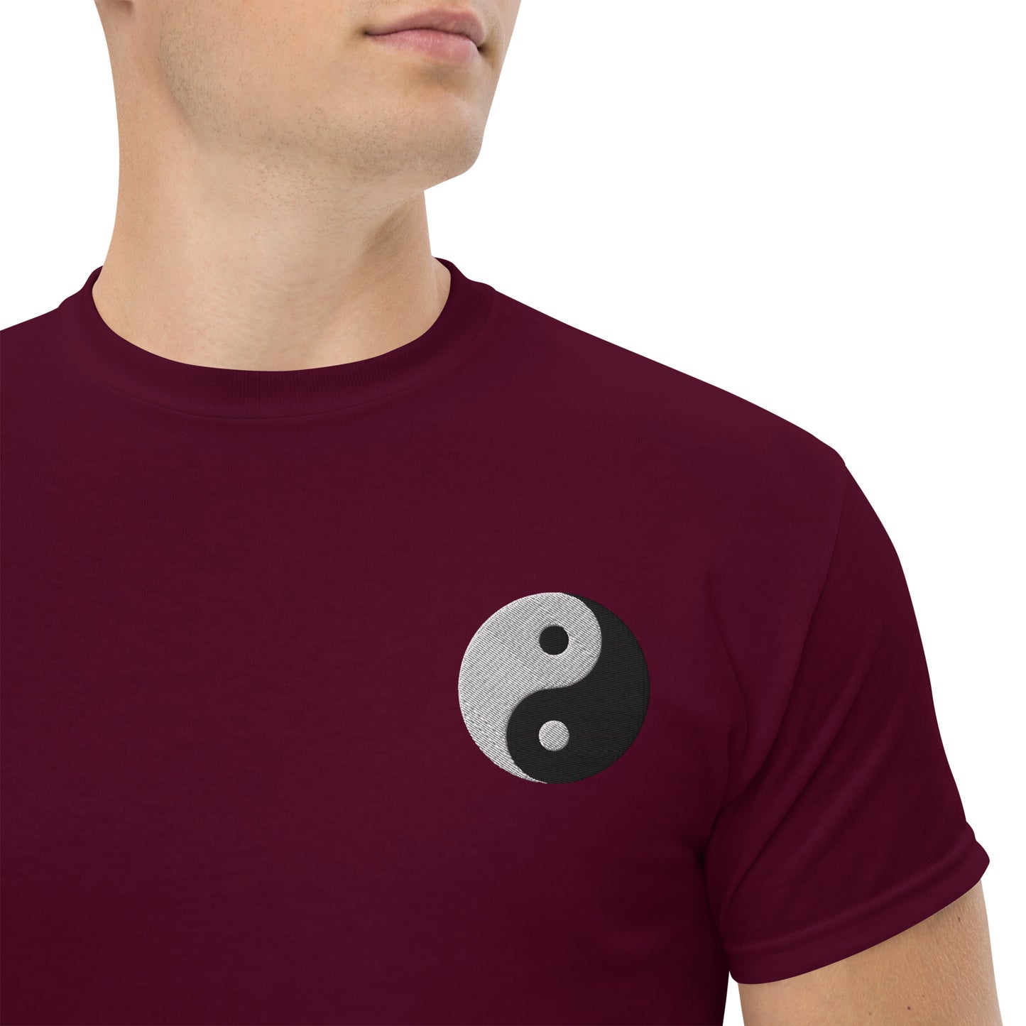 Men's Embroidered Yin and Yang Tee