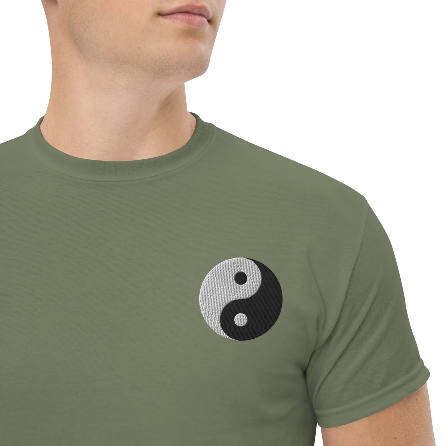 Men's Embroidered Yin and Yang Tee