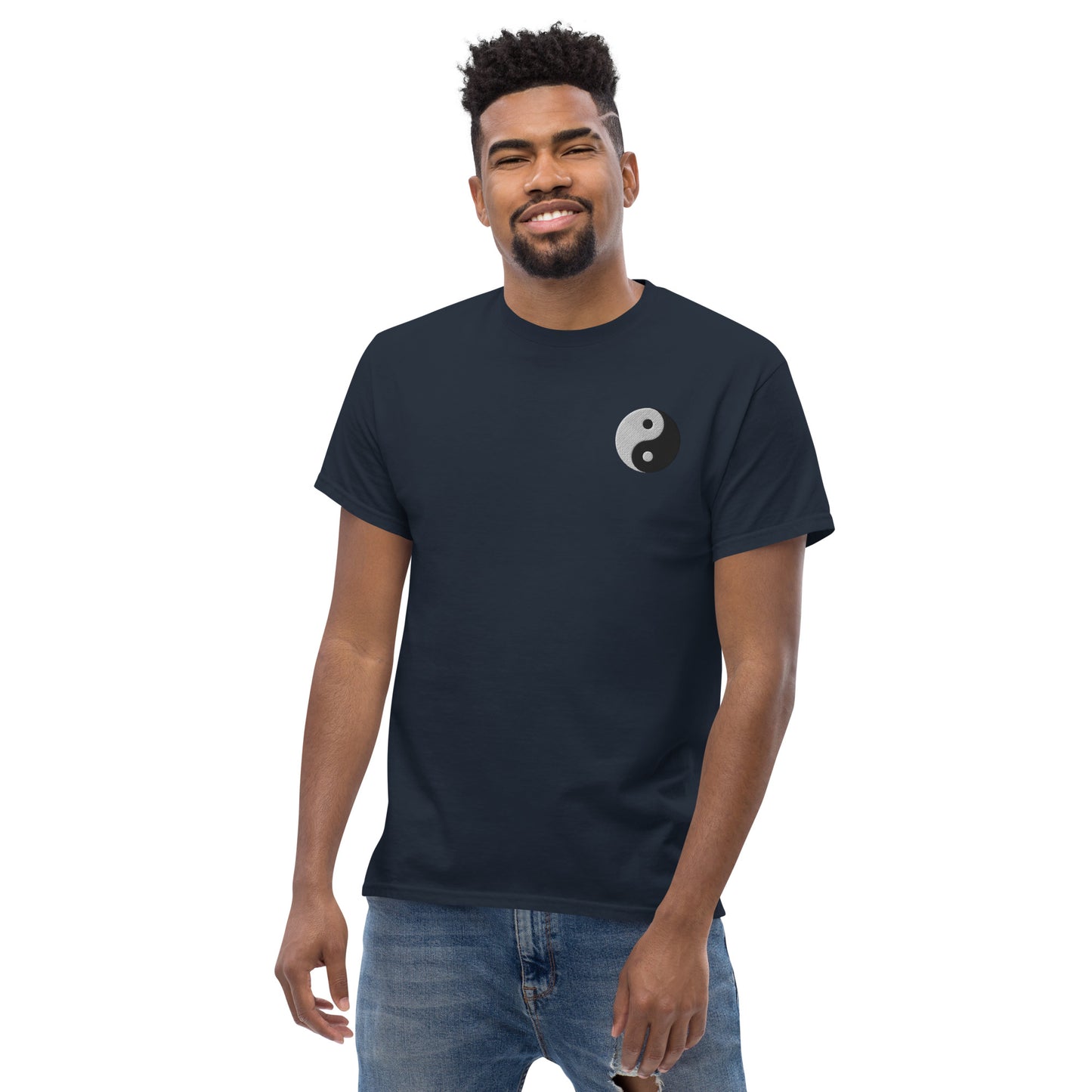 Men's Embroidered Yin and Yang Tee