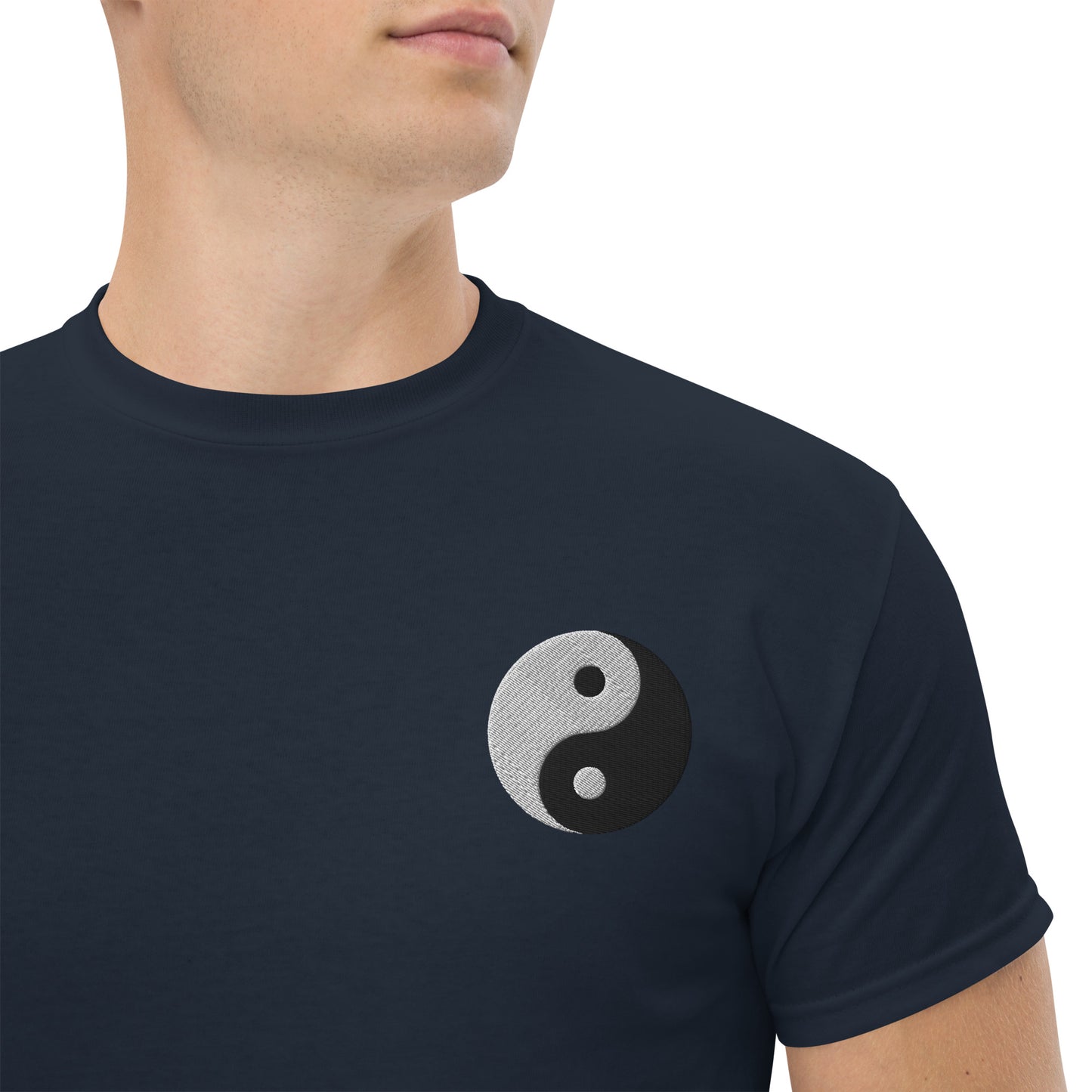 Men's Embroidered Yin and Yang Tee