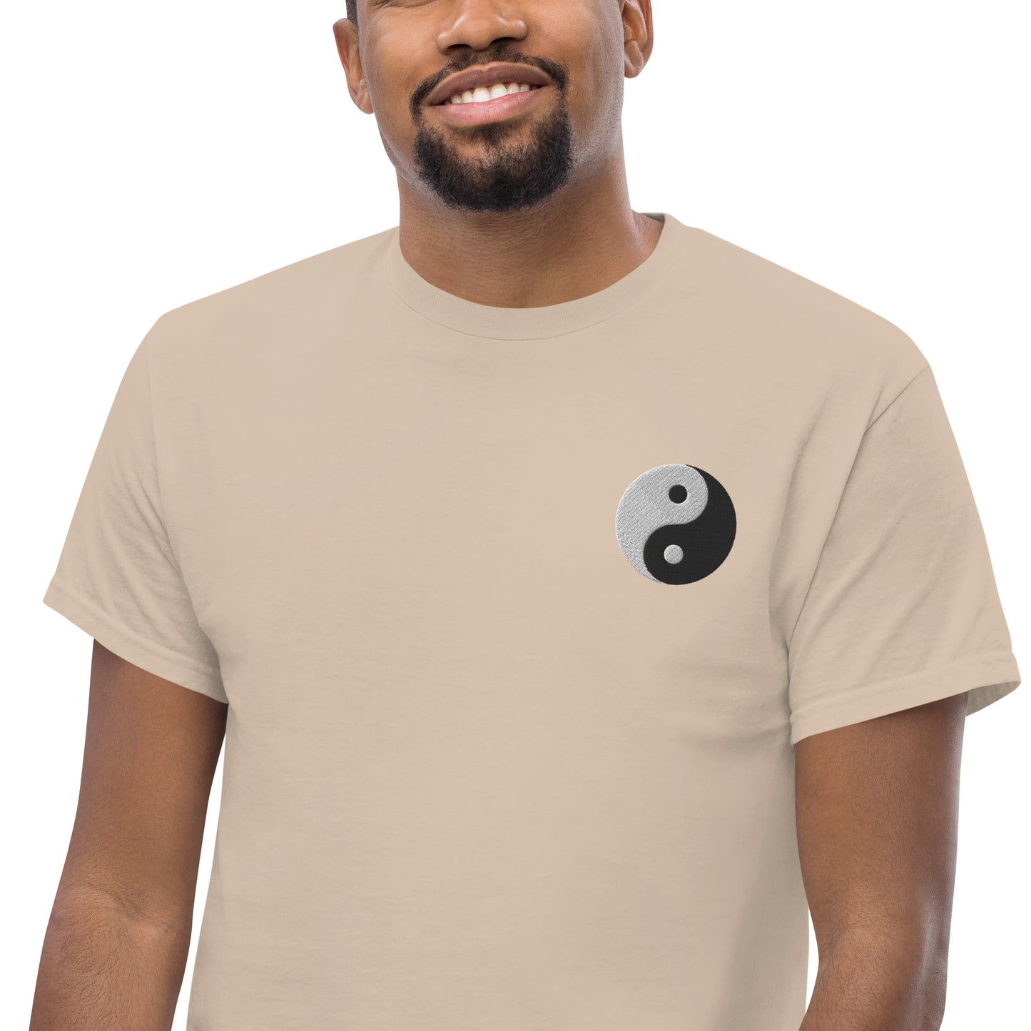 Men's Embroidered Yin and Yang Tee