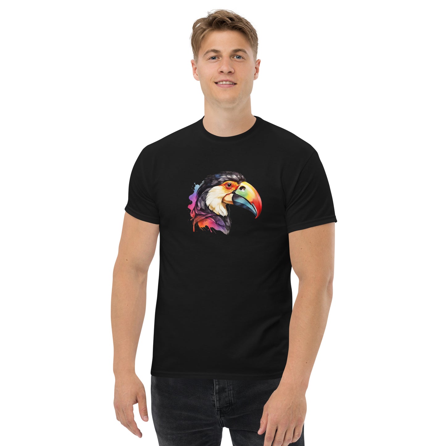 Water Paint Toucan Men's Tee