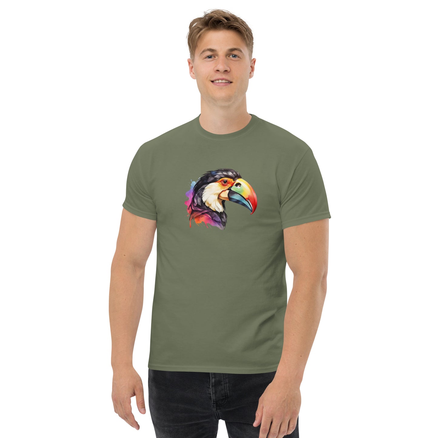 Water Paint Toucan Men's Tee