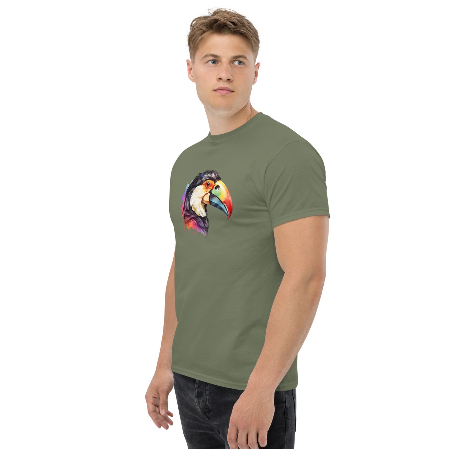 Water Paint Toucan Men's Tee