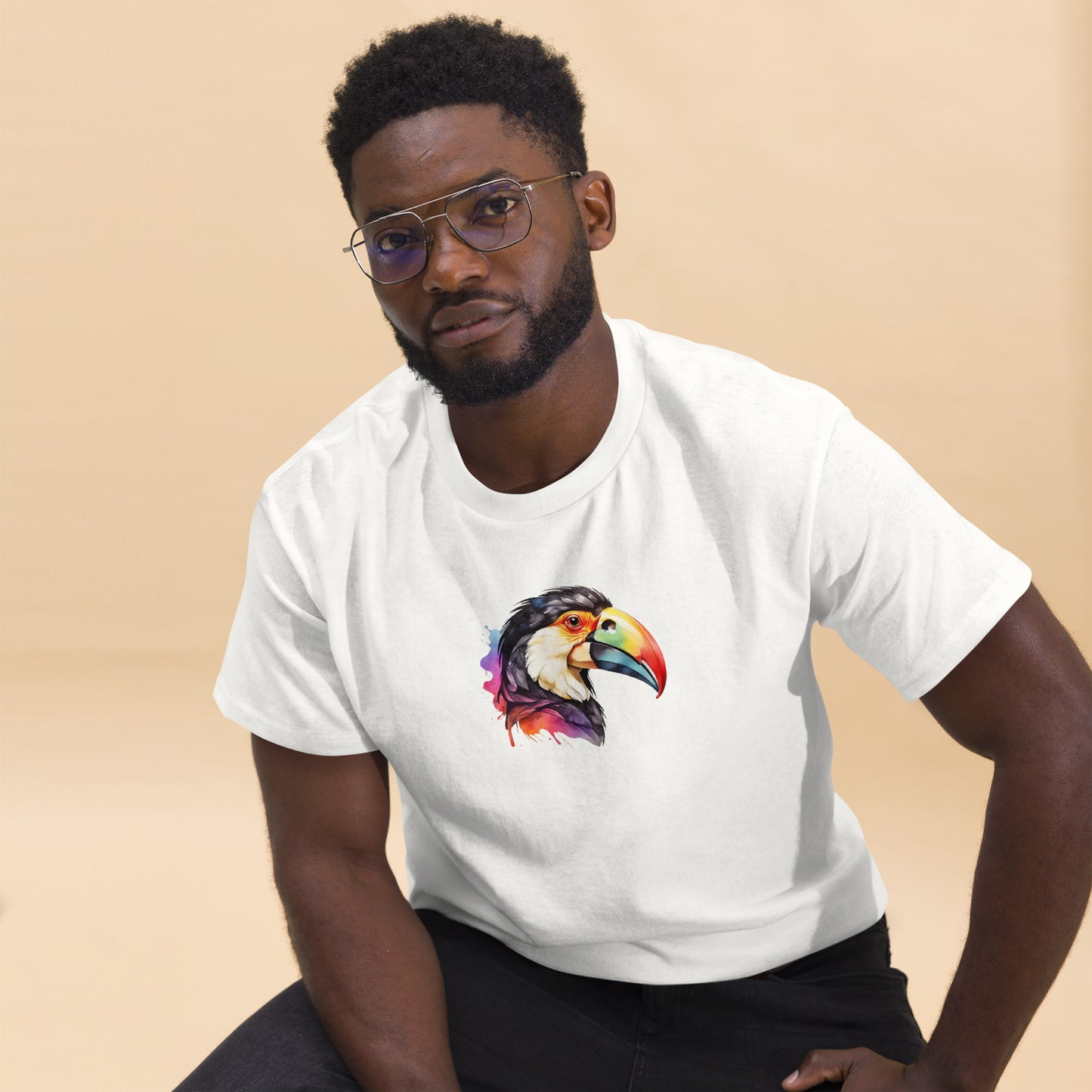 Water Paint Toucan Men's Tee