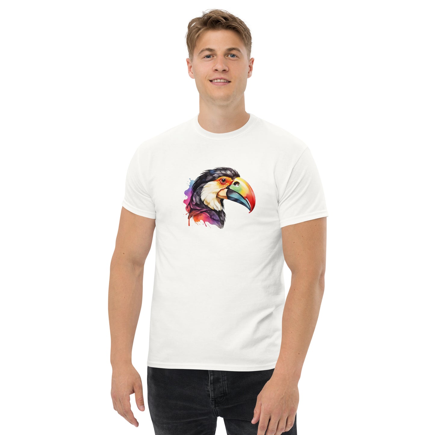 Water Paint Toucan Men's Tee