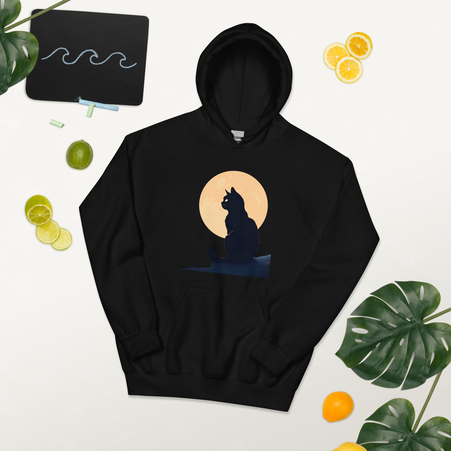 Cat Silhouette Graphic Hoodie