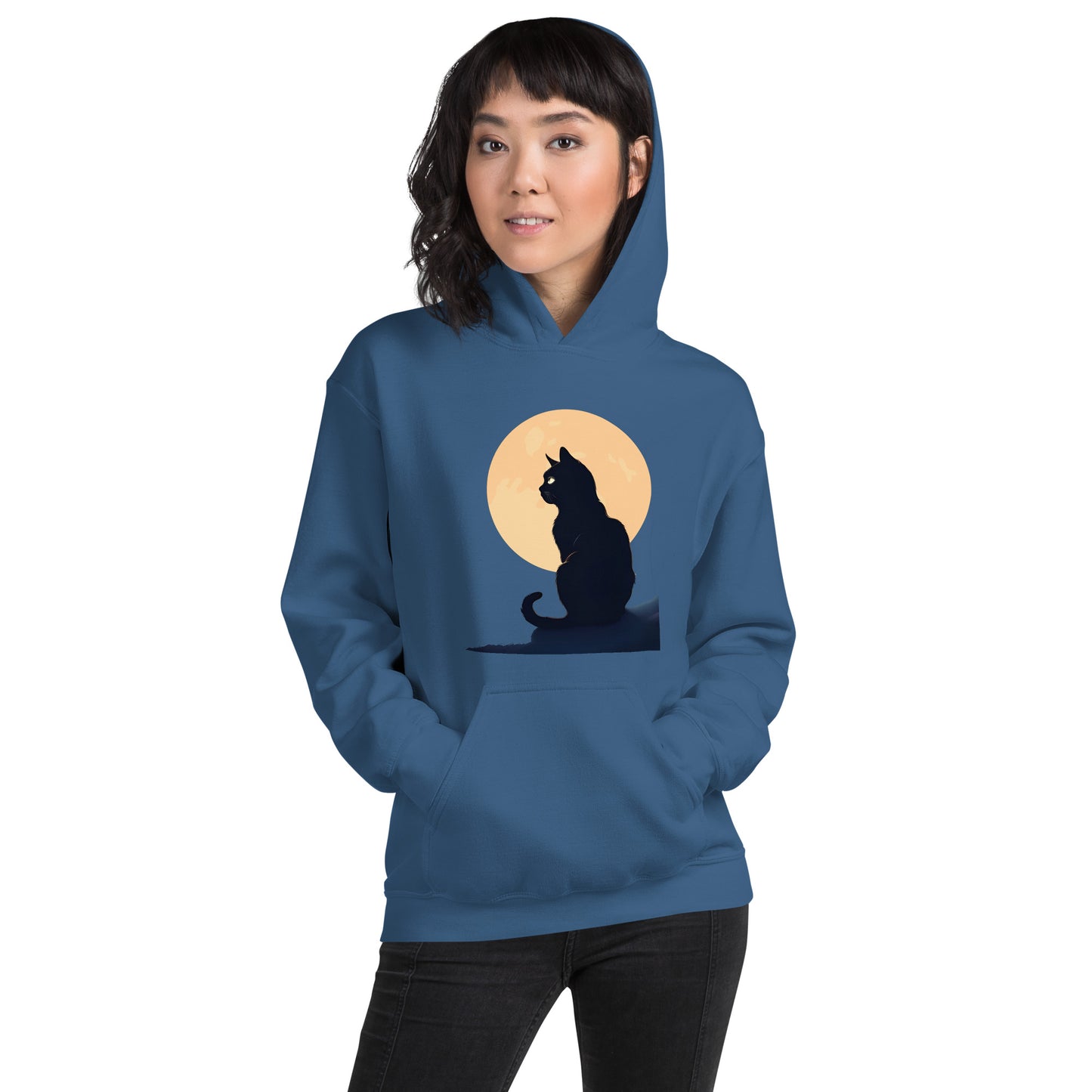 Cat Silhouette Graphic Hoodie