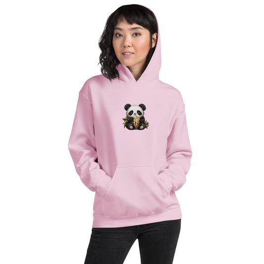 Cozy Panda Drinking Boba Hoodie