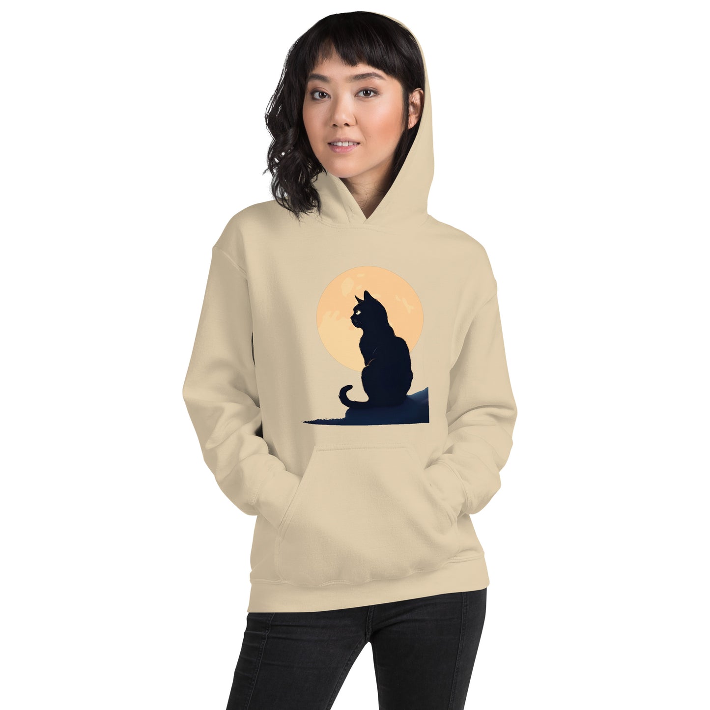 Cat Silhouette Graphic Hoodie