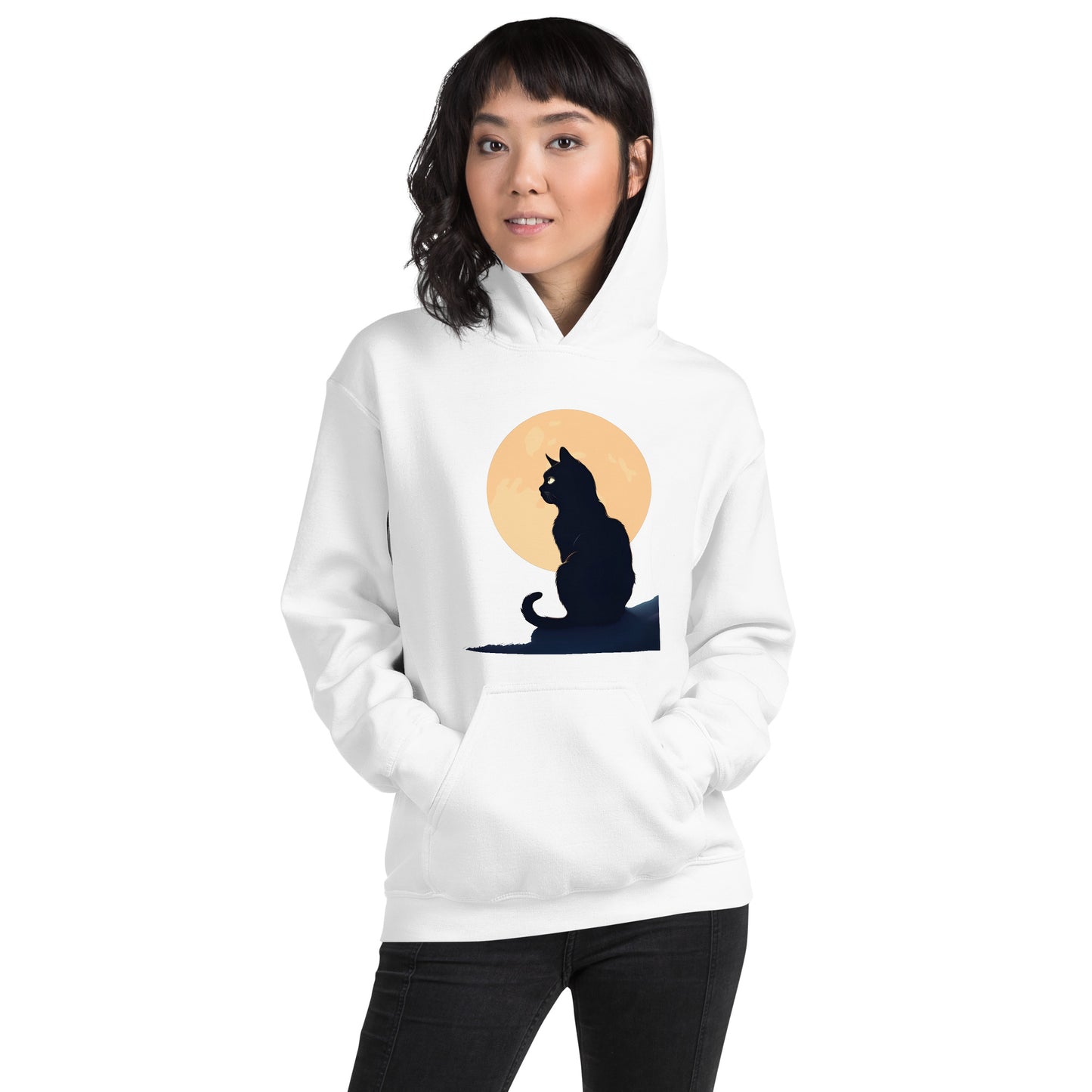 Cat Silhouette Graphic Hoodie