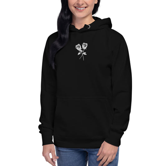 Roses Embroidered Hoodie