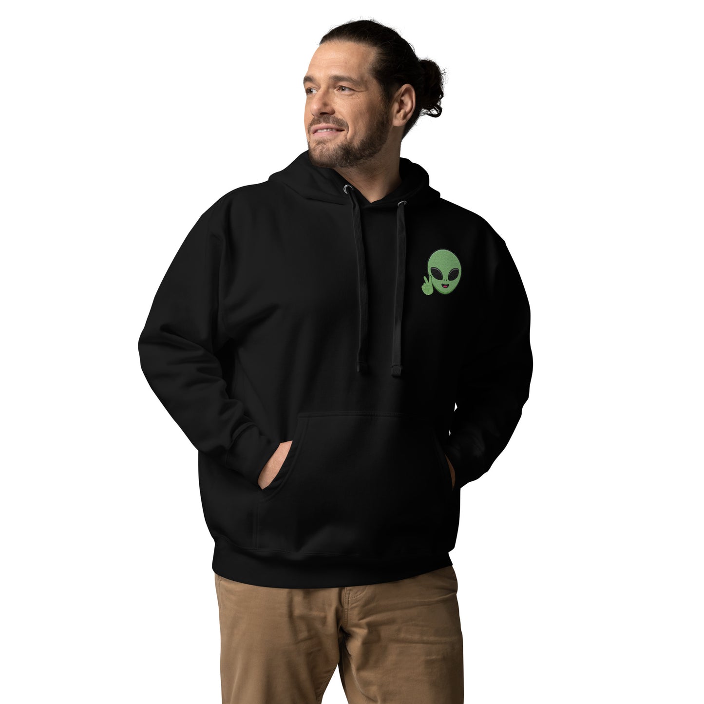 Men's Embroidered Alien Hoodie