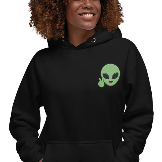 Women's Embroidered Alien Hoodie