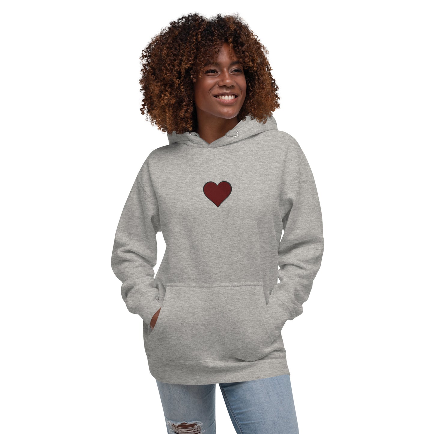 Women's Embroidered Heart Hoodie