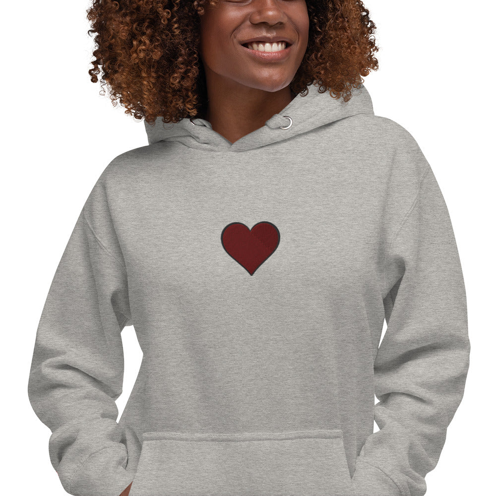 Women's Embroidered Heart Hoodie