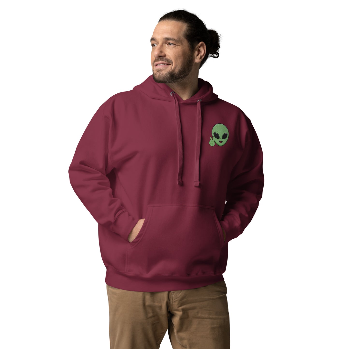 Men's Embroidered Alien Hoodie