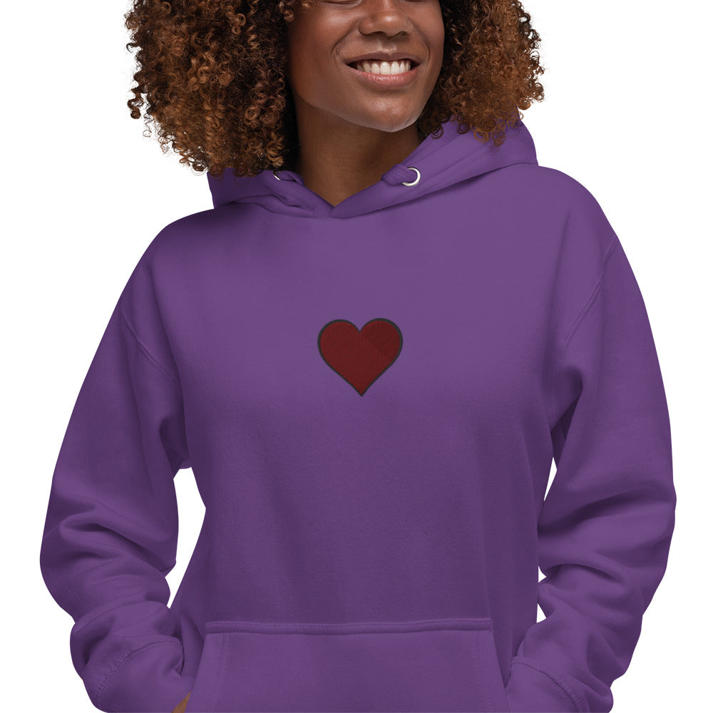 Women's Embroidered Heart Hoodie