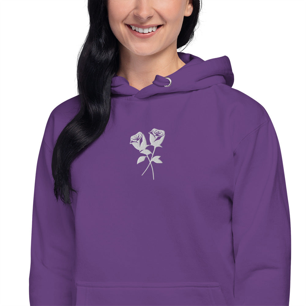 Roses Embroidered Hoodie