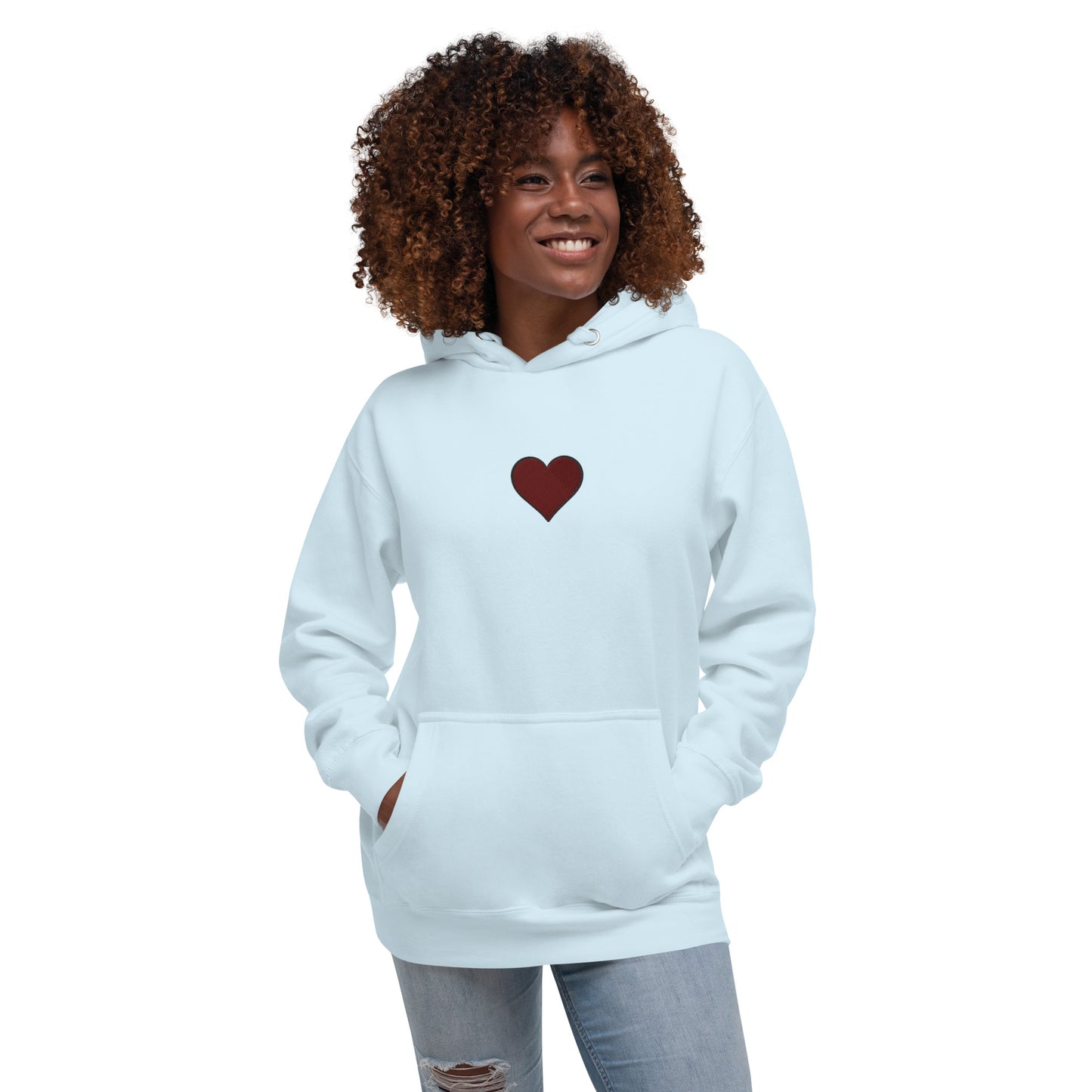 Women's Embroidered Heart Hoodie