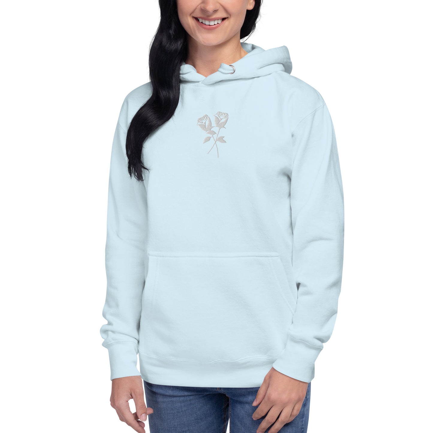 Roses Embroidered Hoodie