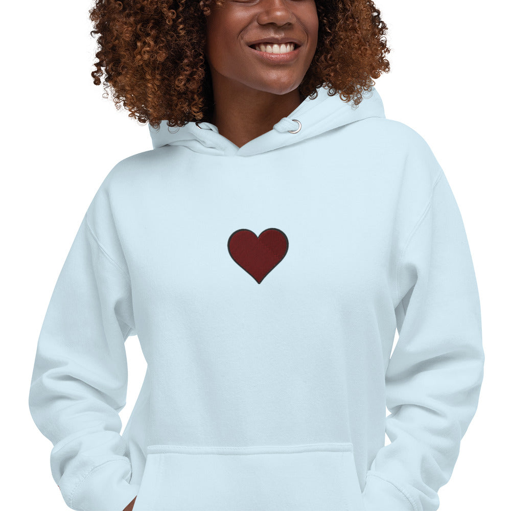 Women's Embroidered Heart Hoodie