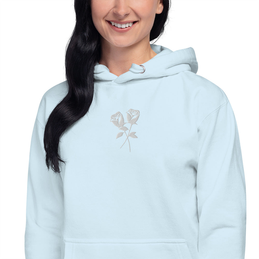 Roses Embroidered Hoodie