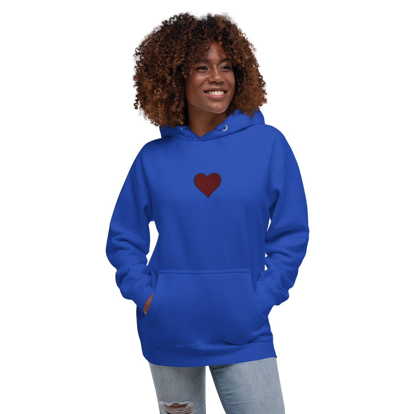 Women's Embroidered Heart Hoodie