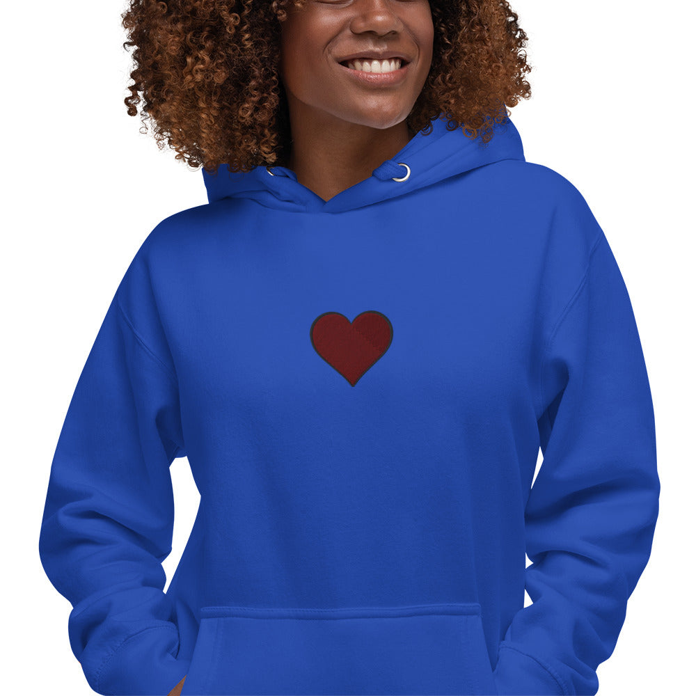 Women's Embroidered Heart Hoodie