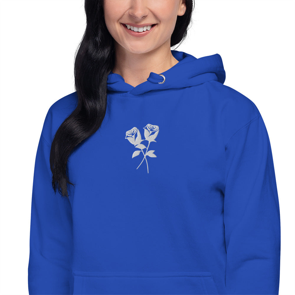 Roses Embroidered Hoodie