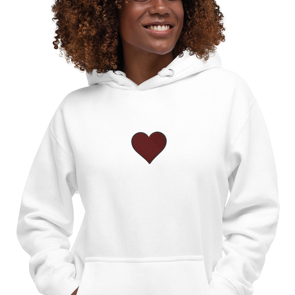 Women's Embroidered Heart Hoodie