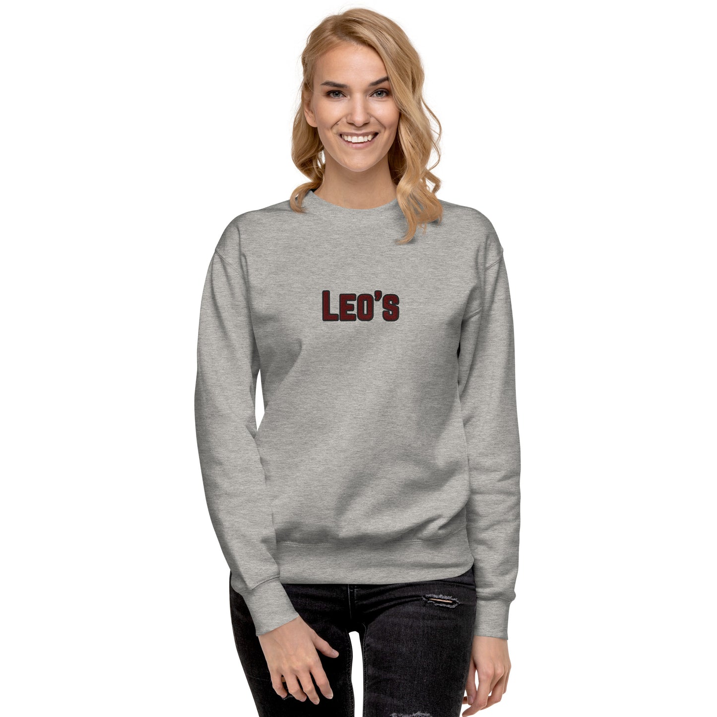 Women's Premium Embroidered Leo's Brand Sweatshirt