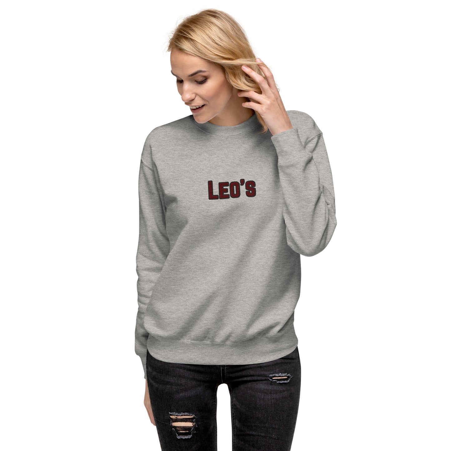 Women's Premium Embroidered Leo's Brand Sweatshirt