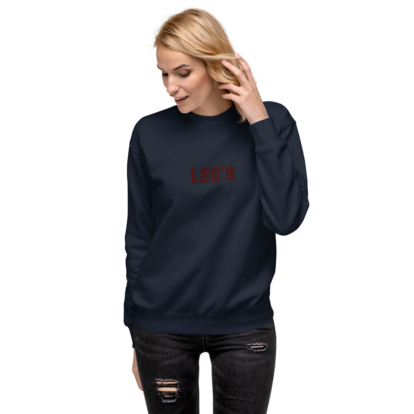 Women's Premium Embroidered Leo's Brand Sweatshirt