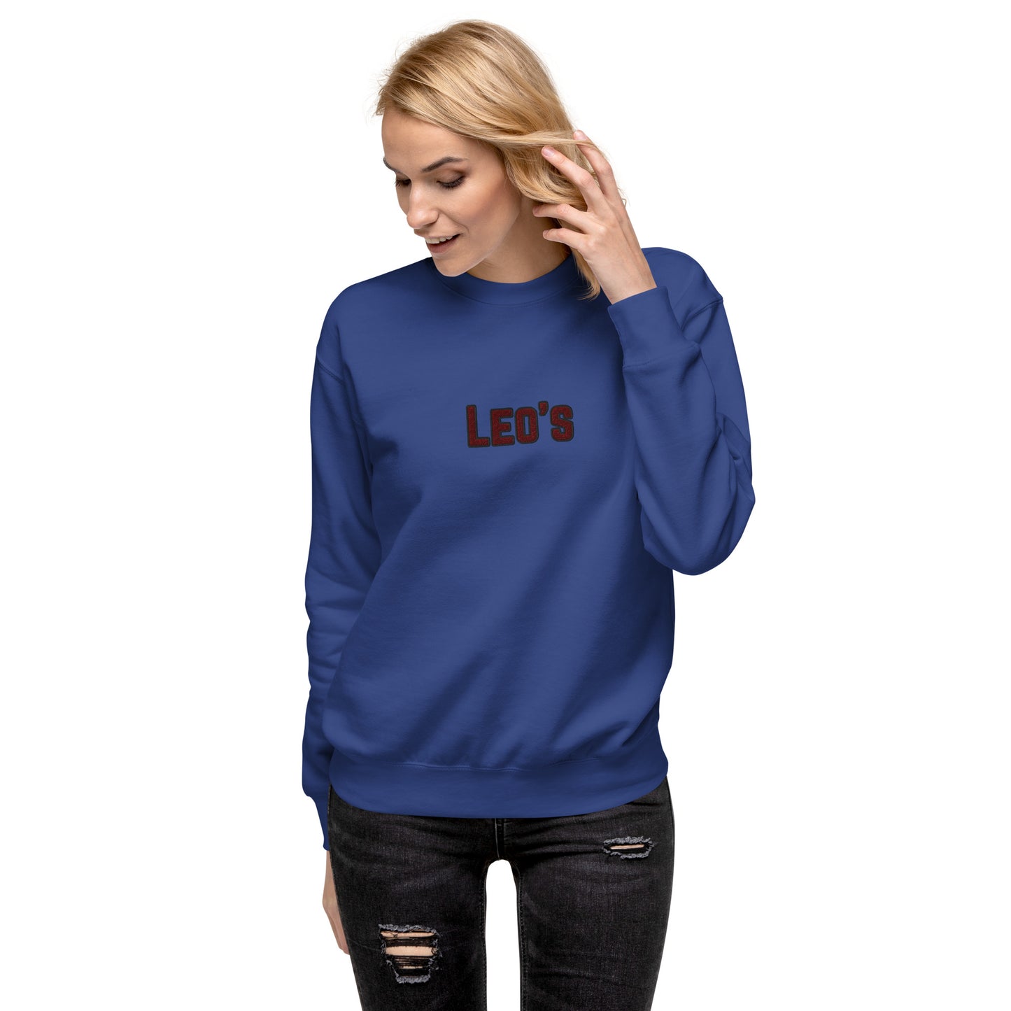 Women's Premium Embroidered Leo's Brand Sweatshirt