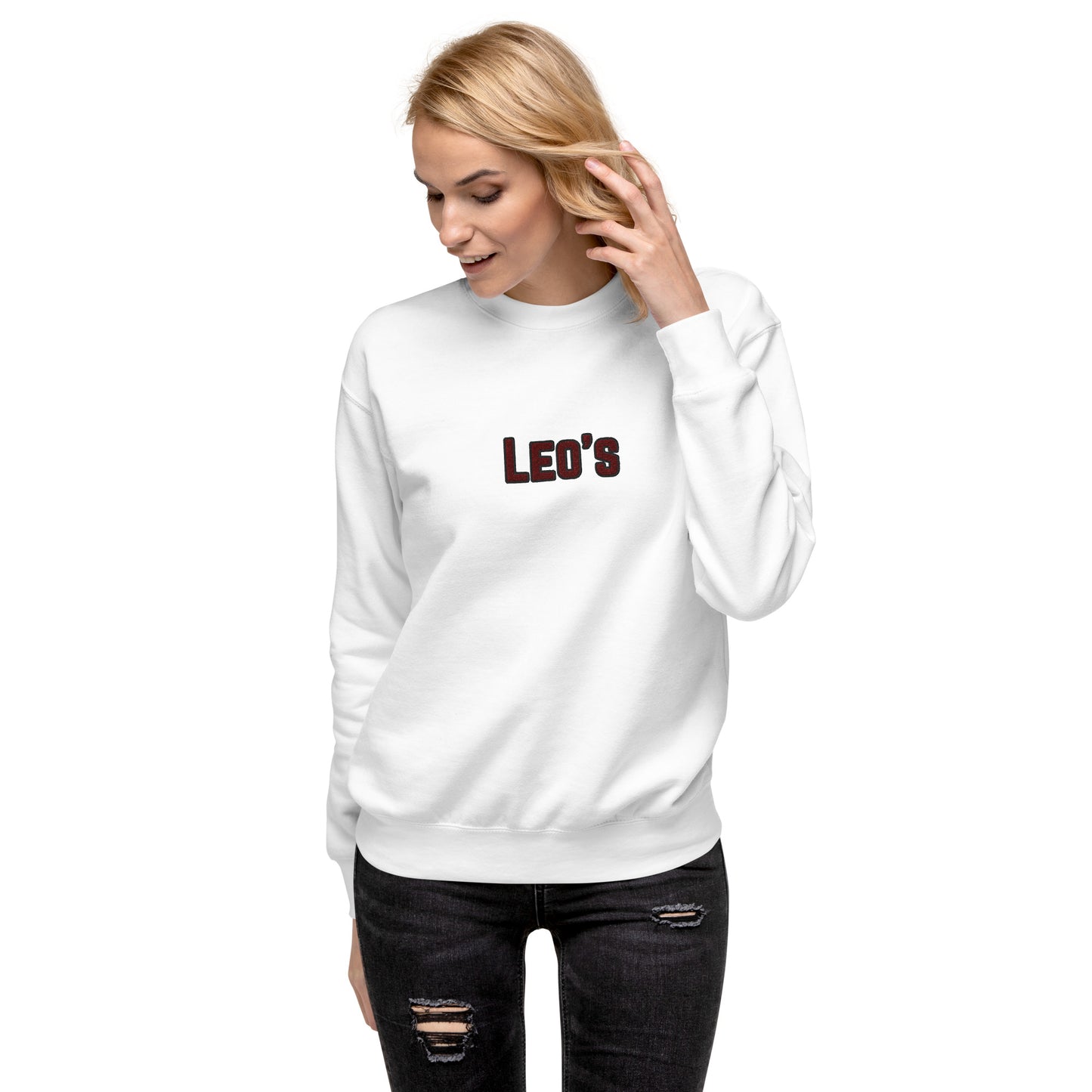 Women's Premium Embroidered Leo's Brand Sweatshirt