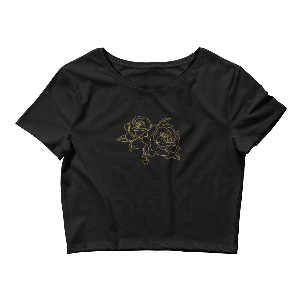 Golden Flower | Women’s Crop Tee