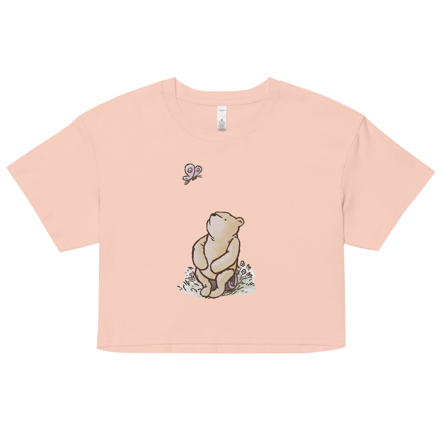 Winnie the Pooh Watching a Butterfly | Women's Cropped Tee