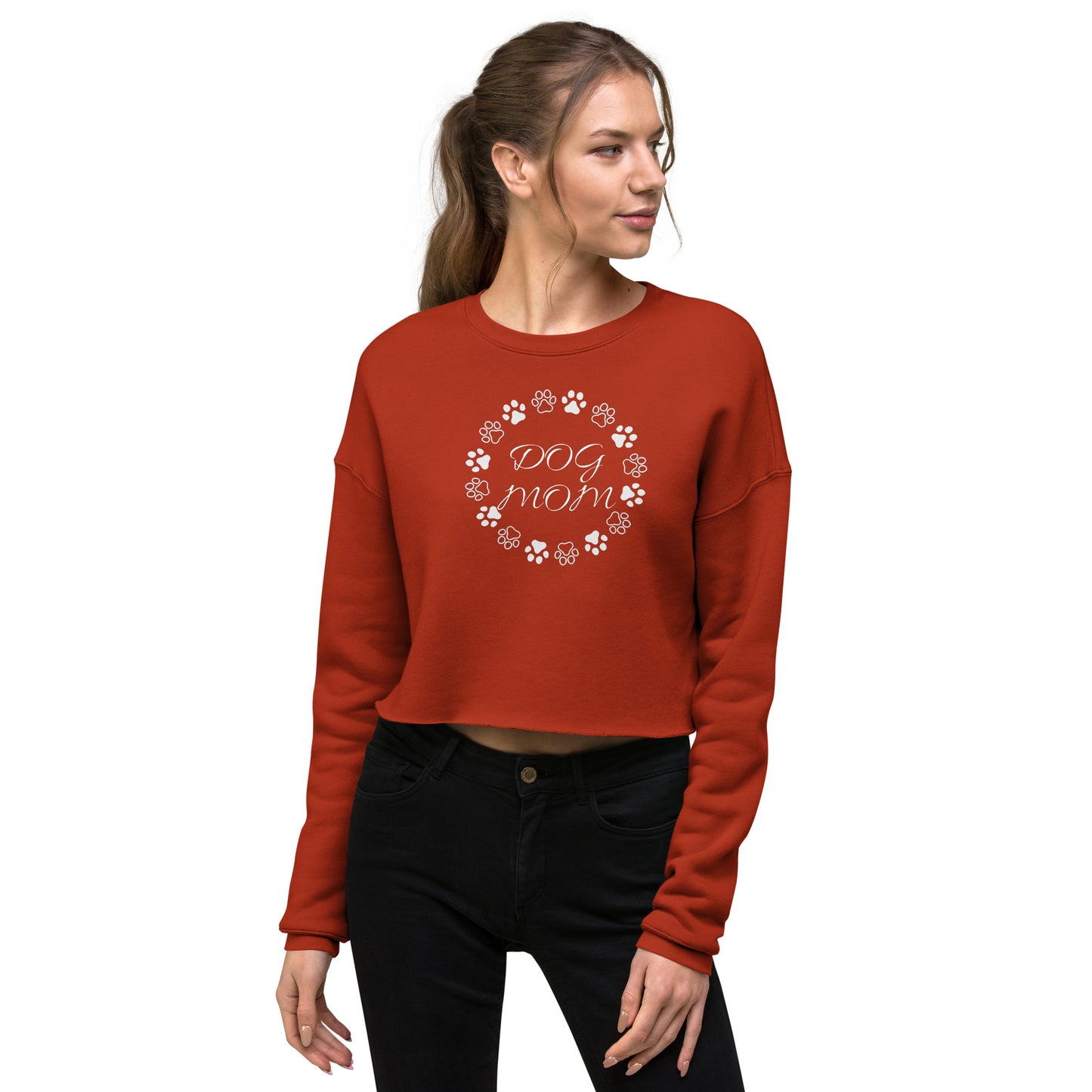 Dog Mom Crop Sweatshirt